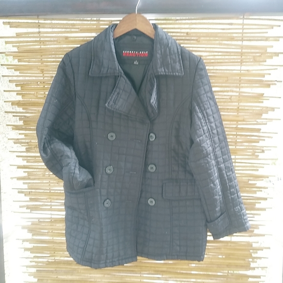 Kenneth Cole Reaction Jackets & Blazers - Kenneth Cole Reaction M Black Square Quilted Jacket